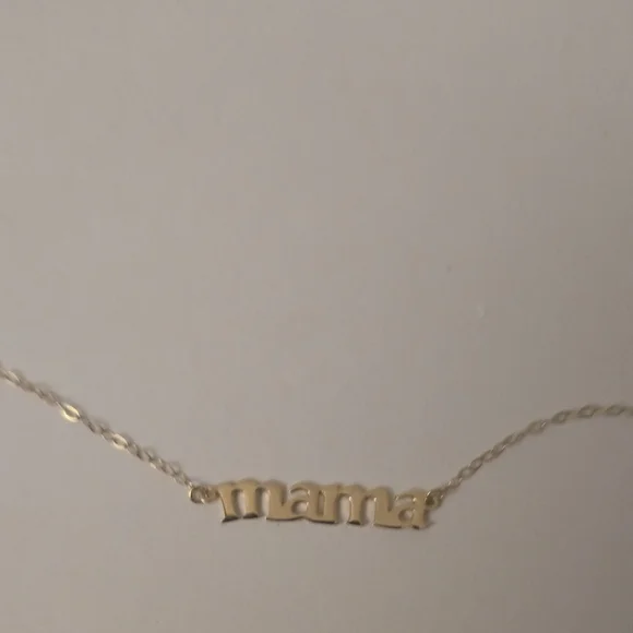 14 K Gold 'Mama' Necklace